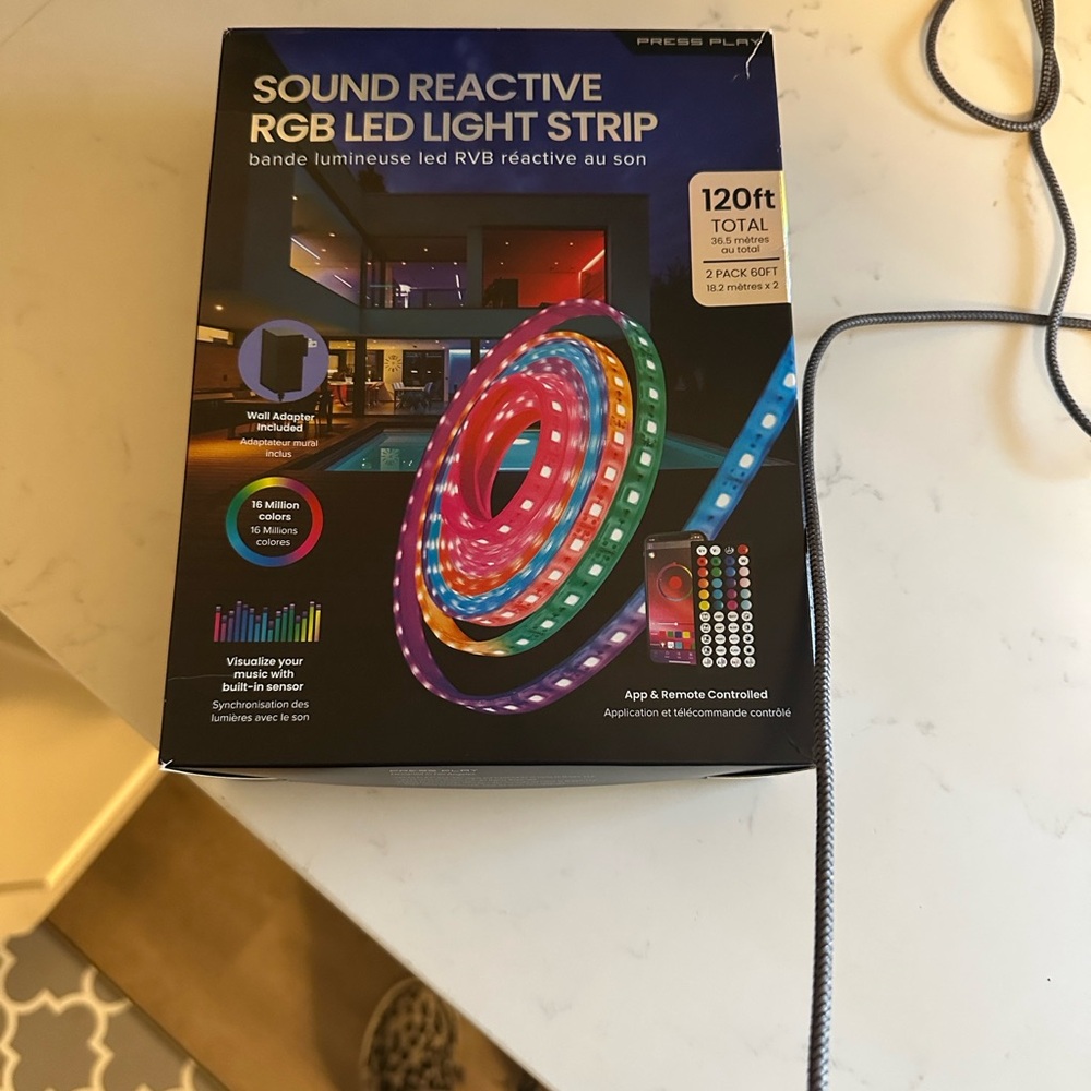 Sound Reactive RGB LED Light Strip NWOT - Picture 4 of 6